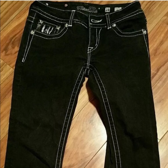 RARE- 🎉♏️iss ♏️e black zebra bootcut sz28 x 30🎉 - Picture 3 of 4